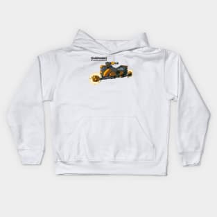 Vertical Motorcycle 4 Kids Hoodie